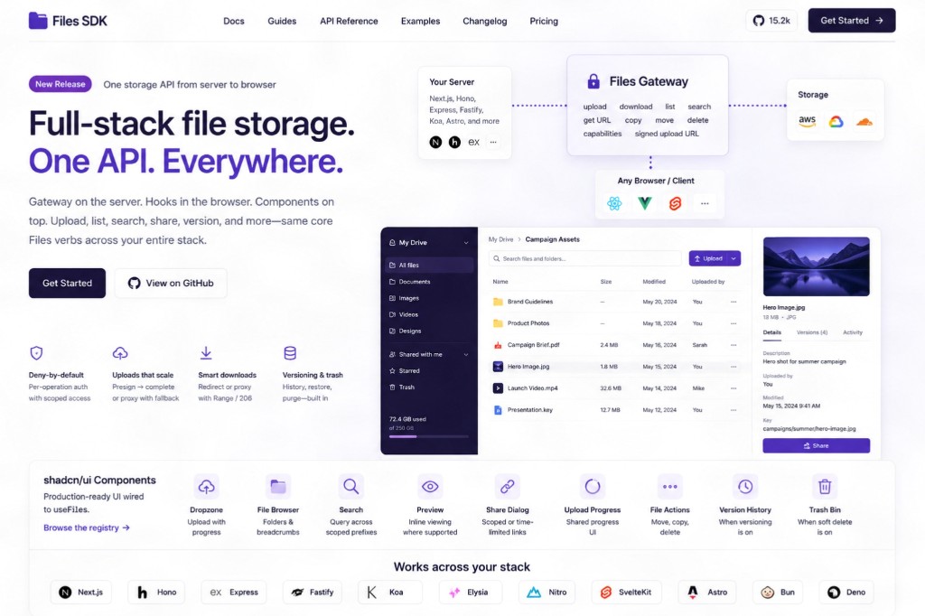 Full-Stack File Storage SDK: One API From Next.js Server to React Browser